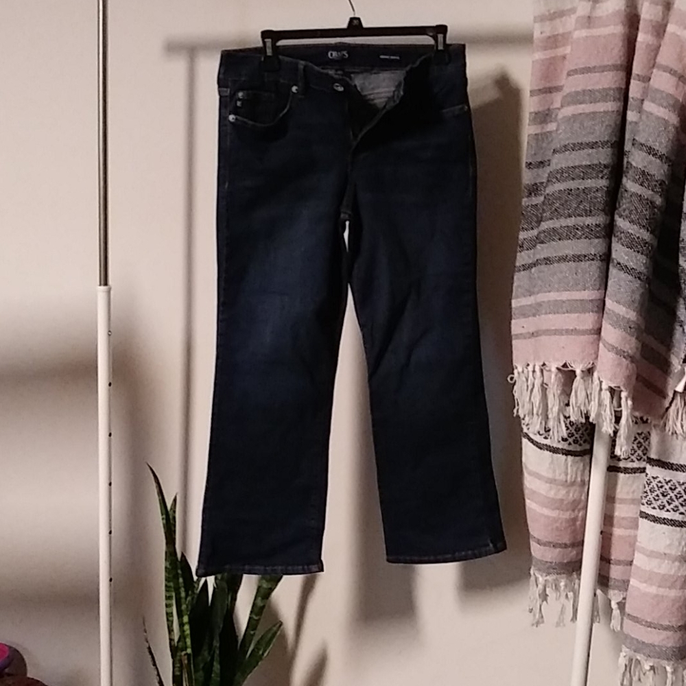 EUC Chaps Jeans Mid Rise Crop Kick